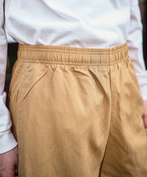 UNIVERSAL OVERALL(ユニバーサルオーバーオール)の「UNIVERSAL OVERALL × JACK & MARIE 【別注】LINEN MIX CHEF SHORTS (ユニバーサルオーバーオール ジャックアンドマリー リネンMIXシェフショーツ)(2colors)(ショーツ サンドベージュ オリーブドラブ)(その他パンツ・メンズ・サンドベージュ/オリーブドラブ・S/M/L)」の20枚目の写真