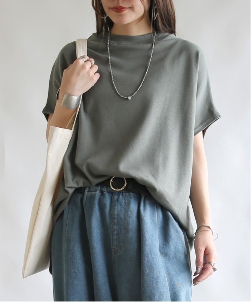 セール】BeコルテVネックドルマンカットソー(半袖)（Tシャツ