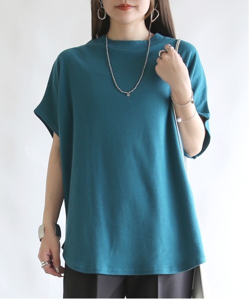 サイズL【未使用】AKM デュアルウォームVネックカットソー 定価35200円 セール】BeコルテVネックドルマンカットソー(半袖)（Tシャツ