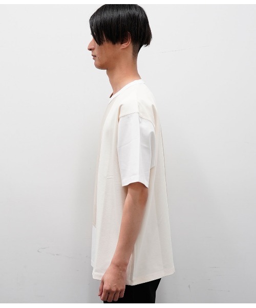 JUNRED（ジュンレッド）の「バックメッシュポンチブロック切替Tシャツ（Tシャツ/カットソー・メンズ・ベージュ/ブルー系その他4・S/M/L）」の10枚目の写真