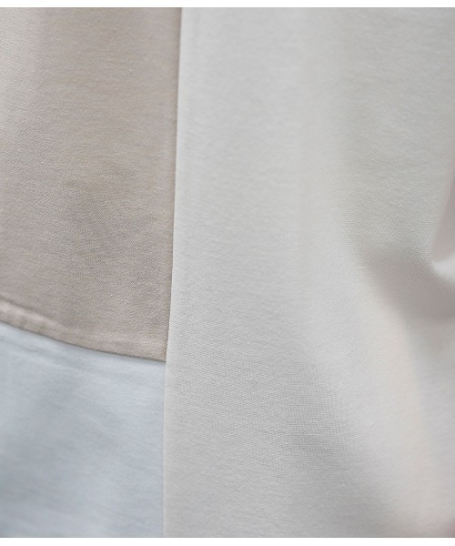 JUNRED（ジュンレッド）の「バックメッシュポンチブロック切替Tシャツ（Tシャツ/カットソー・メンズ・ベージュ/ブルー系その他4・S/M/L）」の14枚目の写真