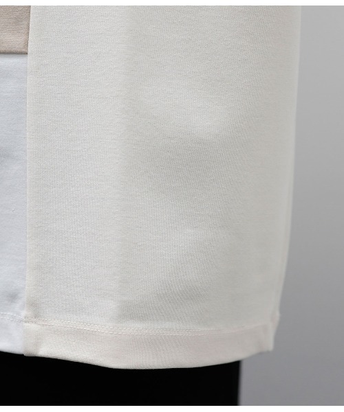 JUNRED（ジュンレッド）の「バックメッシュポンチブロック切替Tシャツ（Tシャツ/カットソー・メンズ・ベージュ/ブルー系その他4・S/M/L）」の15枚目の写真