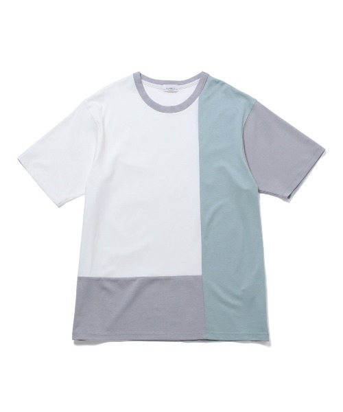 JUNRED（ジュンレッド）の「バックメッシュポンチブロック切替Tシャツ（Tシャツ/カットソー・メンズ・ベージュ/ブルー系その他4・S/M/L）」の17枚目の写真