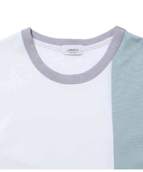 JUNRED（ジュンレッド）の「バックメッシュポンチブロック切替Tシャツ（Tシャツ/カットソー・メンズ・ベージュ/ブルー系その他4・S/M/L）」の19枚目の写真
