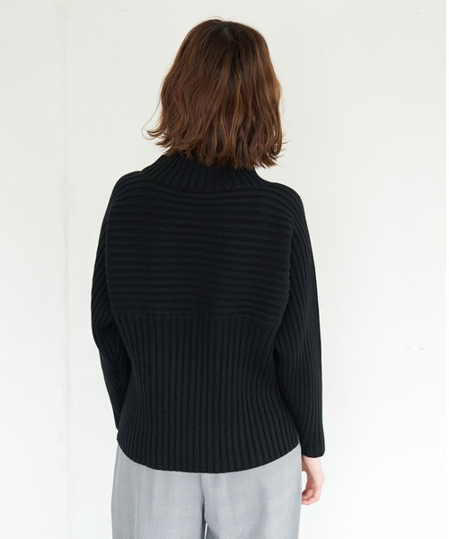 ROPE' PICNIC(ロペピクニック)の「【ドラマ着用】【静電気防止】リブ切替プルオーバー(ニット/セーター・レディース・オリーブ/キナリ/ブルー/ブラック/ピンク系その他2/マスタード/グリーン系その他・40/38)」の13枚目の写真