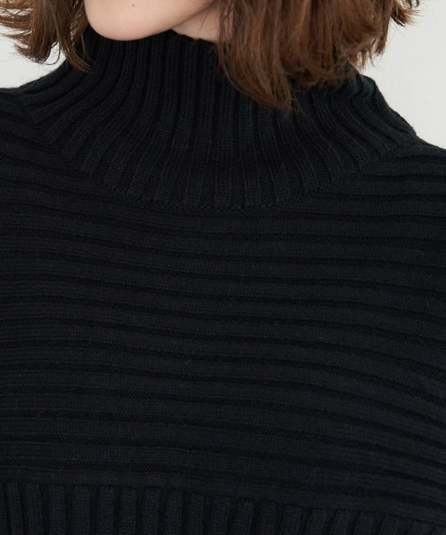 ROPE' PICNIC(ロペピクニック)の「【ドラマ着用】【静電気防止】リブ切替プルオーバー(ニット/セーター・レディース・オリーブ/キナリ/ブルー/ブラック/ピンク系その他2/マスタード/グリーン系その他・40/38)」の11枚目の写真