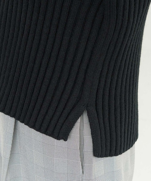 ROPE' PICNIC(ロペピクニック)の「【ドラマ着用】【静電気防止】リブ切替プルオーバー(ニット/セーター・レディース・オリーブ/キナリ/ブルー/ブラック/ピンク系その他2/マスタード/グリーン系その他・40/38)」の12枚目の写真