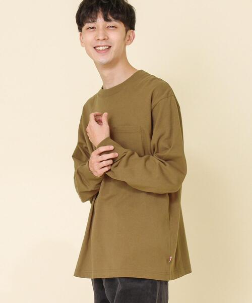 coen(コーエン)の「USAコットンロングスリーブTシャツ(一部WEB限定カラー)#(Tシャツ/カットソー・メンズ・ダークグレー/ホワイト/ベージュ/ブラック/ライトピンク/ターコイズブルー・X-LARGE/LARGE/MEDIUM/SMALL)」の4枚目の写真