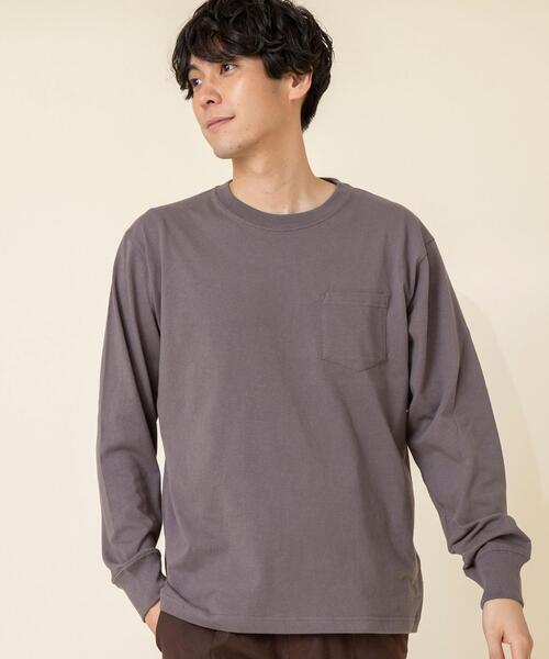 coen(コーエン)の「USAコットンロングスリーブTシャツ(一部WEB限定カラー)#(Tシャツ/カットソー・メンズ・ダークグレー/ホワイト/ベージュ/ブラック/ライトピンク/ターコイズブルー・X-LARGE/LARGE/MEDIUM/SMALL)」の3枚目の写真