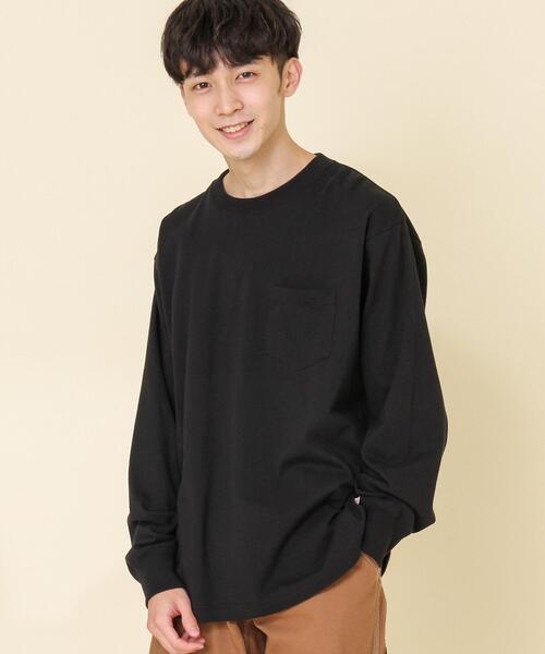 coen(コーエン)の「USAコットンロングスリーブTシャツ(一部WEB限定カラー)#(Tシャツ/カットソー・メンズ・ダークグレー/ホワイト/ベージュ/ブラック/ライトピンク/ターコイズブルー・X-LARGE/LARGE/MEDIUM/SMALL)」の1枚目の写真