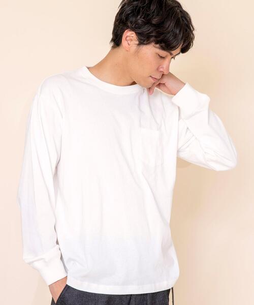 coen(コーエン)の「USAコットンロングスリーブTシャツ(一部WEB限定カラー)#(Tシャツ/カットソー・メンズ・ダークグレー/ホワイト/ベージュ/ブラック/ライトピンク/ターコイズブルー・X-LARGE/LARGE/MEDIUM/SMALL)」の20枚目の写真