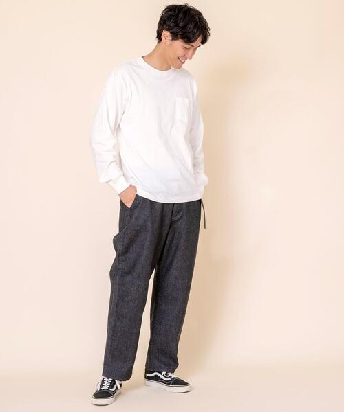 coen(コーエン)の「USAコットンロングスリーブTシャツ(一部WEB限定カラー)#(Tシャツ/カットソー・メンズ・ダークグレー/ホワイト/ベージュ/ブラック/ライトピンク/ターコイズブルー・X-LARGE/LARGE/MEDIUM/SMALL)」の21枚目の写真