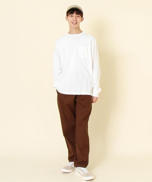 coen(コーエン)の「USAコットンロングスリーブTシャツ(一部WEB限定カラー)#(Tシャツ/カットソー・メンズ・ダークグレー/ホワイト/ベージュ/ブラック/ライトピンク/ターコイズブルー・X-LARGE/LARGE/MEDIUM/SMALL)」の14枚目の写真