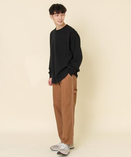 coen(コーエン)の「USAコットンロングスリーブTシャツ(一部WEB限定カラー)#(Tシャツ/カットソー・メンズ・ダークグレー/ホワイト/ベージュ/ブラック/ライトピンク/ターコイズブルー・X-LARGE/LARGE/MEDIUM/SMALL)」の19枚目の写真