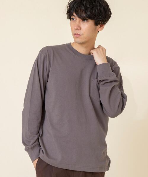 coen(コーエン)の「USAコットンロングスリーブTシャツ(一部WEB限定カラー)#(Tシャツ/カットソー・メンズ・ダークグレー/ホワイト/ベージュ/ブラック/ライトピンク/ターコイズブルー・X-LARGE/LARGE/MEDIUM/SMALL)」の9枚目の写真