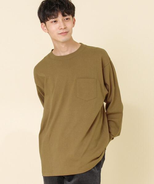 coen(コーエン)の「USAコットンロングスリーブTシャツ(一部WEB限定カラー)#(Tシャツ/カットソー・メンズ・ダークグレー/ホワイト/ベージュ/ブラック/ライトピンク/ターコイズブルー・X-LARGE/LARGE/MEDIUM/SMALL)」の12枚目の写真