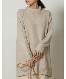Re:EDIT | [2020A/W PRE ORDER]ハイネックサステナブルリサイクルニットチュニック(ニット/セーター)