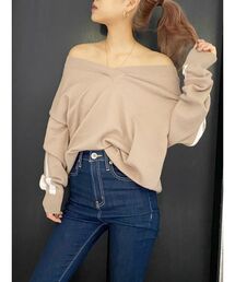 GYDA | 2linesVネックニットTOPS(ニット/セーター)