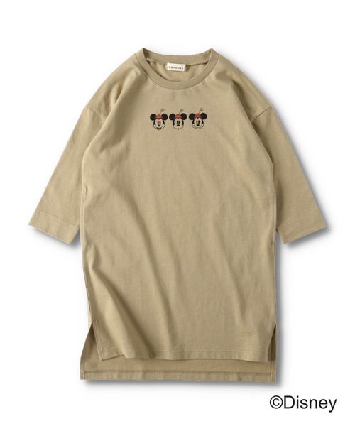 Disney（ディズニー）の「【ミニーマウス】サイドスリット長袖ワンピース（ワンピース・キッズ・オリーブ/ベージュ・130cm/100cm/120cm/110cm/90cm）」の3枚目の写真