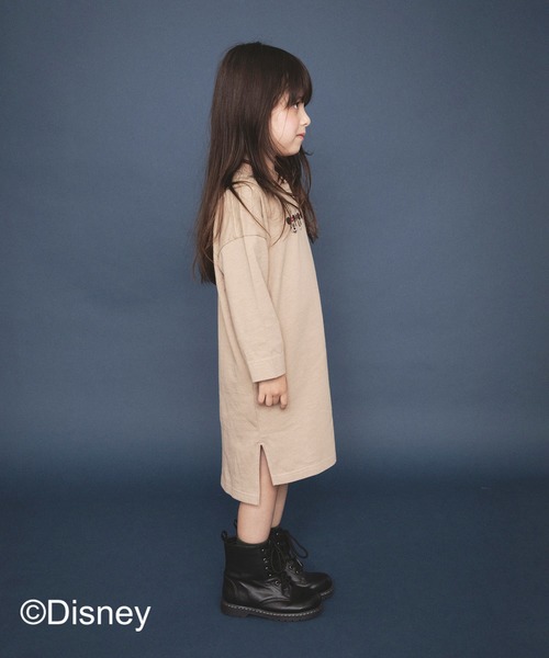 Disney（ディズニー）の「【ミニーマウス】サイドスリット長袖ワンピース（ワンピース・キッズ・オリーブ/ベージュ・130cm/100cm/120cm/110cm/90cm）」の9枚目の写真
