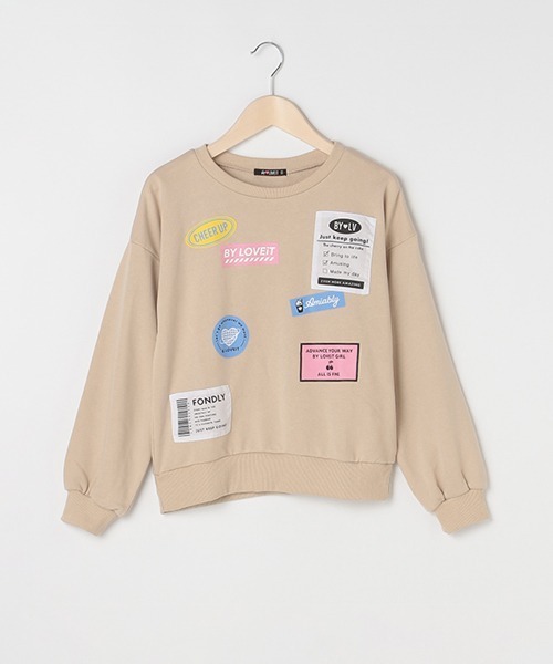 By Loveit バイラビット の 裏毛 チケット柄トレーナー スウェット Wear