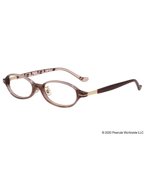 PEANUTS(ピーナッツ)の「オーバル型めがね|Zoff PEANUTS COLLECTION(メガネ・レディース・グレー/ピンク/ブラウン・FREE)」の2枚目の写真