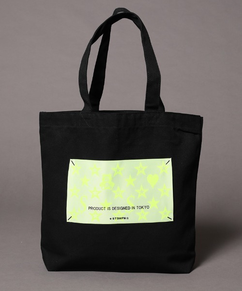 STUD MUFFIN(スタッドマフィン)の「mko9371-ビックタグ ヘビーキャンバストートバック(トートバッグ・メンズ・ブラック/ホワイト/イエロー/ピンク・FREE)」の3枚目の写真