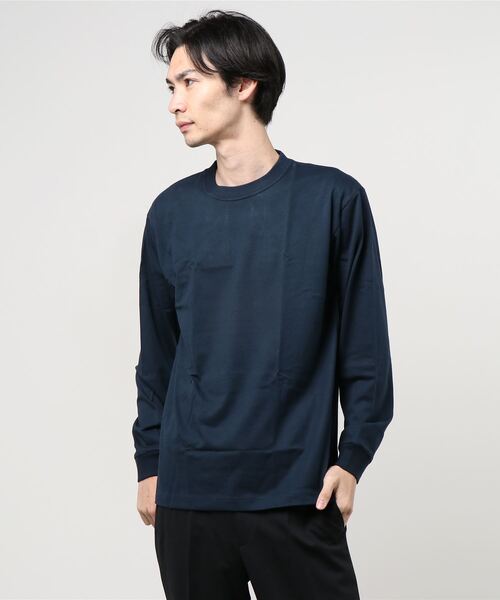 HANES（ヘインズ）の「【Hanes/ヘインズ】 BEEFY 1P ロングTシャツ（Tシャツ/カットソー・メンズ・ネイビー/グレー/ブラック/ホワイト・L/M/XL）」の10枚目の写真