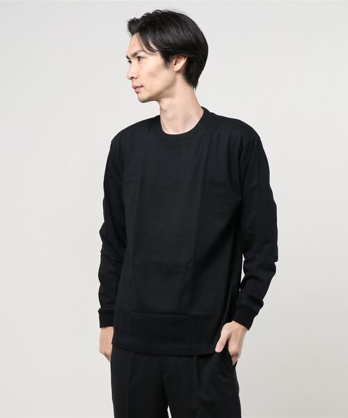 HANES（ヘインズ）の「【Hanes/ヘインズ】 BEEFY 1P ロングTシャツ（Tシャツ/カットソー・メンズ・ネイビー/グレー/ブラック/ホワイト・L/M/XL）」の8枚目の写真