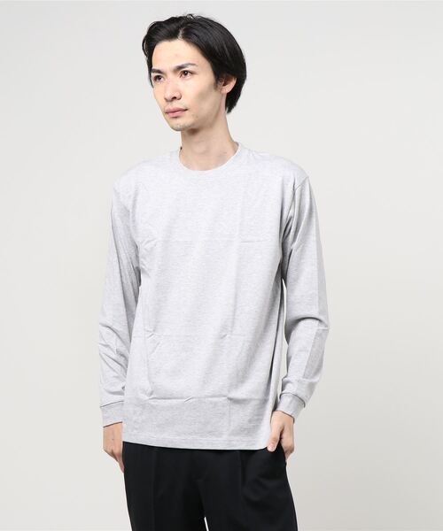 HANES（ヘインズ）の「【Hanes/ヘインズ】 BEEFY 1P ロングTシャツ（Tシャツ/カットソー・メンズ・ネイビー/グレー/ブラック/ホワイト・L/M/XL）」の9枚目の写真