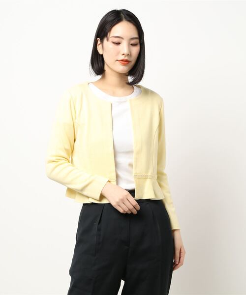 ♦️ 新品 ハナエ モリ アルマ・アン・ローズ トップス フリル カーディガン HANAE MORI ALMA EN ROSE（ハナエモリ アルマ・アン・ローズ