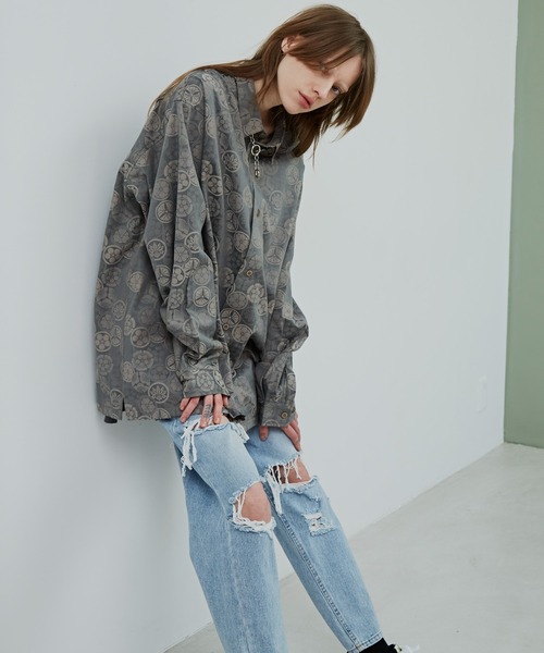 AIVER（アイバー）の「AIVER 和柄ジャガードL/Sシャツ Fabric by