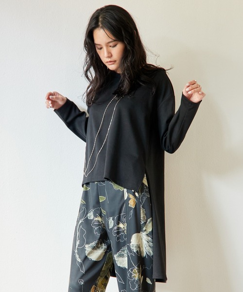 LA BELLE ETUDE(ラベルエチュード)の「フィッシュテールリラックスBASICカットソー(Tシャツ/カットソー・レディース・ホワイト/ブラック/ネイビー・FREE)」の3枚目の写真