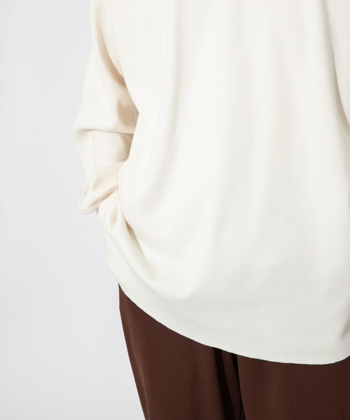 ITEMS URBANRESEARCH（アイテムズ アーバンリサーチ）の「ハニカムワッフルクルーネックカットソー（Tシャツ/カットソー・メンズ・ホワイト/ベージュ/ピンク・MEDIUM/LARGE）」の4枚目の写真