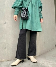 Kastane | ふくれジャガードフレアパンツ(その他パンツ)