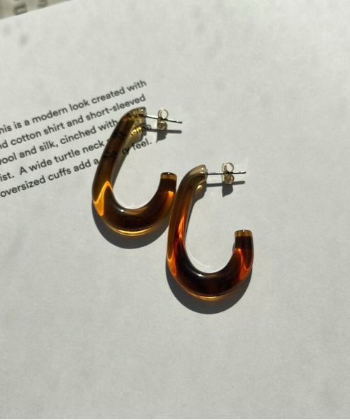 apres jour mignon(アプレジュールミニョン)の「【apresjour mignon×ARIAZ】アソートカラーピアス(ピアス(両耳用)・レディース・ライトブラウン/グレイッシュベージュ/モカ/アイボリー/オフホワイト/ダークブラウン/マスタード/その他・ONESIZE)」の4枚目の写真