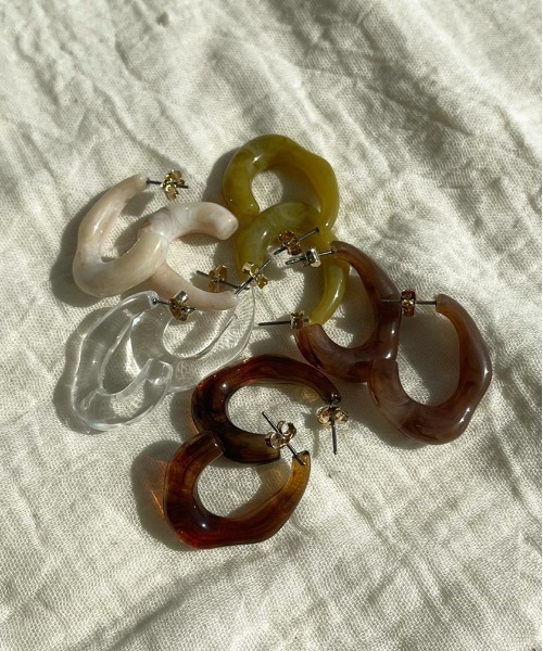 apres jour mignon(アプレジュールミニョン)の「【apresjour mignon×ARIAZ】アソートカラーピアス(ピアス(両耳用)・レディース・ライトブラウン/グレイッシュベージュ/モカ/アイボリー/オフホワイト/ダークブラウン/マスタード/その他・ONESIZE)」の11枚目の写真