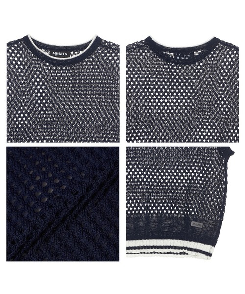 MOMC KITS(エムオーエムシーキッツ)の「『MOMC KITS/エムオーエムシーキッツ』KITS NET VEST/キッツ ネットベスト(ベスト・レディース・ベージュ/ネイビー・FREE)」の7枚目の写真