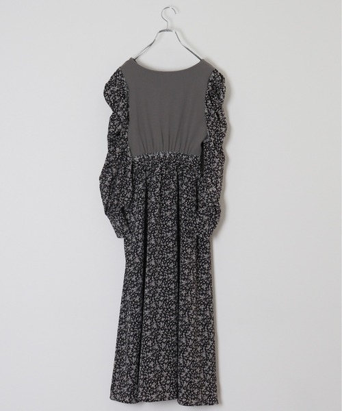 kicuri(キクリ)の「【低身長向けSサイズ】花柄切り替えワンピース(ワンピース・レディース・チャコールグレー・SMALL/X-SMALL)」の15枚目の写真