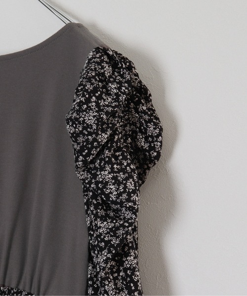 kicuri(キクリ)の「【低身長向けSサイズ】花柄切り替えワンピース(ワンピース・レディース・チャコールグレー・SMALL/X-SMALL)」の17枚目の写真