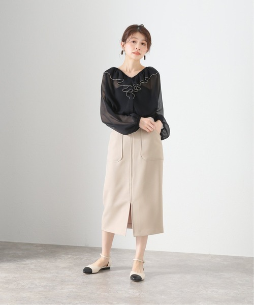 La TOTALITE(ラトータリテ)の「ポケットジップタイトスカート【手洗い可能】(スカート・レディース・ラベンダー/ベージュ/イエロー・36/38)」の17枚目の写真