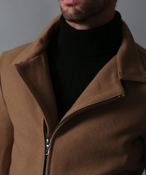 ﾒﾙﾄﾝｾﾐﾀﾞﾌﾞﾙﾗｲﾀﾞｰｽ（ライダースジャケット）｜5351 POUR LES HOMMES