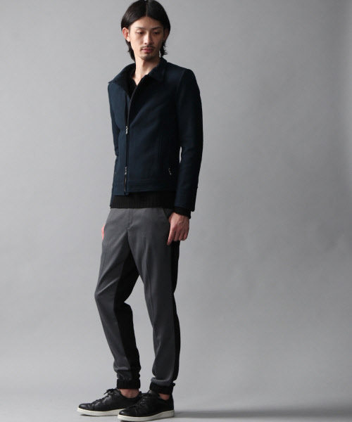 5351プールオム　セミダブル　メルトン　ライダースジャケット 5351 POUR LES HOMMES（ゴーサンゴーイチプールオム）の「ﾒﾙﾄﾝｾﾐﾀﾞﾌﾞﾙ