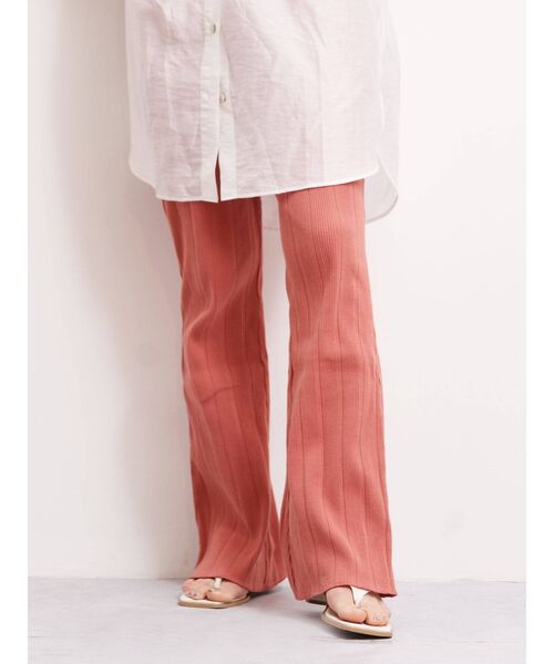 Ungrid（アングリッド）の「【WEB限定】ランダムテレコフレアパンツ（その他パンツ・レディース・アイボリー/ブラック/ローズ/ライトグリーン/ブラウン・FREE）」の14枚目の写真