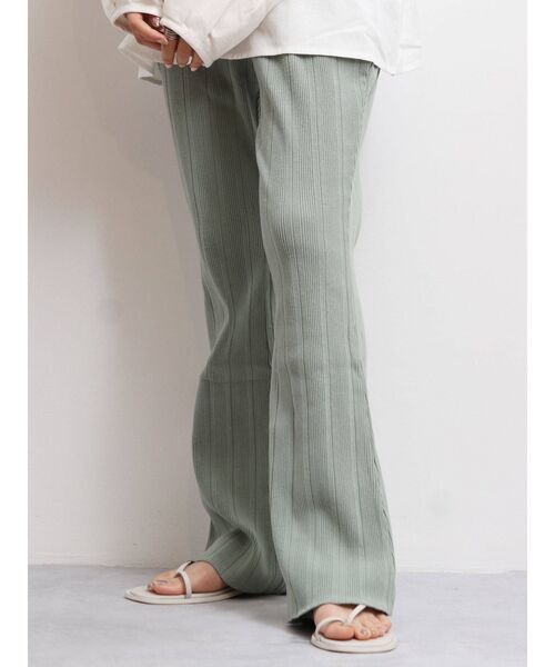 Ungrid（アングリッド）の「【WEB限定】ランダムテレコフレアパンツ（その他パンツ・レディース・アイボリー/ブラック/ローズ/ライトグリーン/ブラウン・FREE）」の16枚目の写真