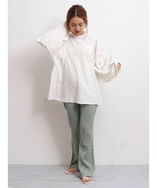 Ungrid（アングリッド）の「【WEB限定】ランダムテレコフレアパンツ（その他パンツ・レディース・アイボリー/ブラック/ローズ/ライトグリーン/ブラウン・FREE）」の17枚目の写真