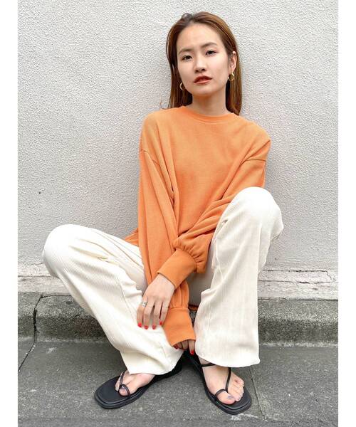 Ungrid（アングリッド）の「【WEB限定】ランダムテレコフレアパンツ（その他パンツ・レディース・アイボリー/ブラック/ローズ/ライトグリーン/ブラウン・FREE）」の18枚目の写真