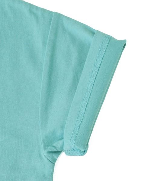 GLAZOS(グラソス)の「天竺・ドロップショルダーシンプルロゴ半袖Tシャツ(Tシャツ/カットソー・キッズ・グレー/ピンク/エメラルド・130cm/140cm/150cm/160cm/170cm)」の10枚目の写真