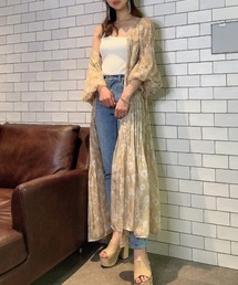 Rona flower シアープリーツガウン