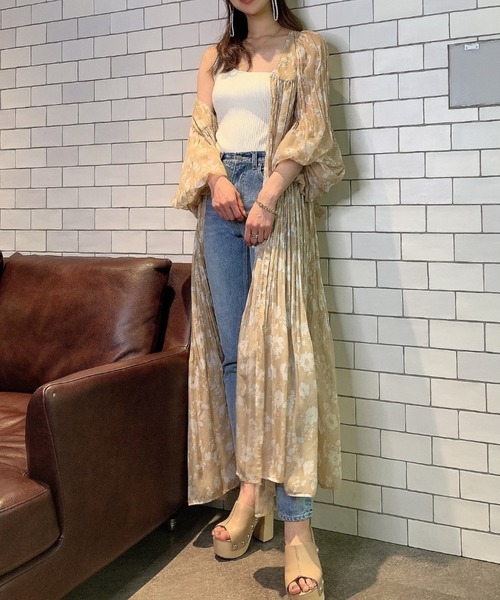 EIMY ISTOIRE(エイミーイストワール)の「Rona flower シアープリーツガウン(その他アウター・レディース・ブラック/ベージュ/ピンク/グリーン・FREE)」の21枚目の写真